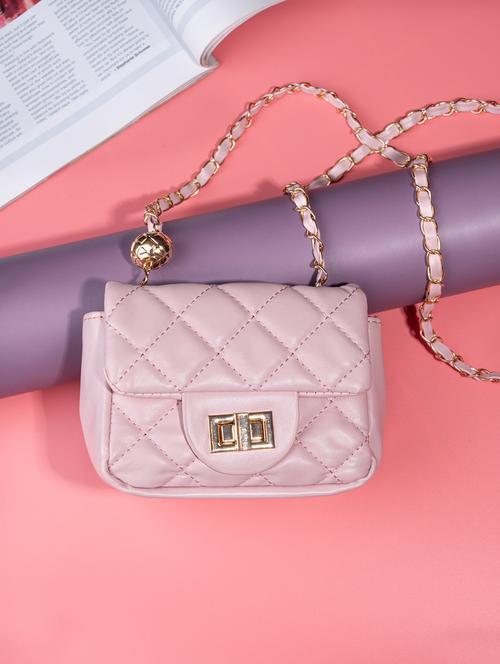 women pink pu sling bag - 21390818 - Standard Image - 0