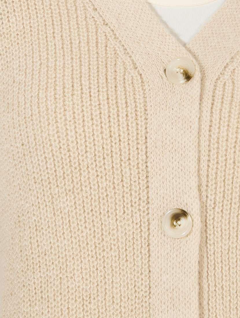 women beige self design long sleeve cardigan - 21390831 -  Standard Image - 4