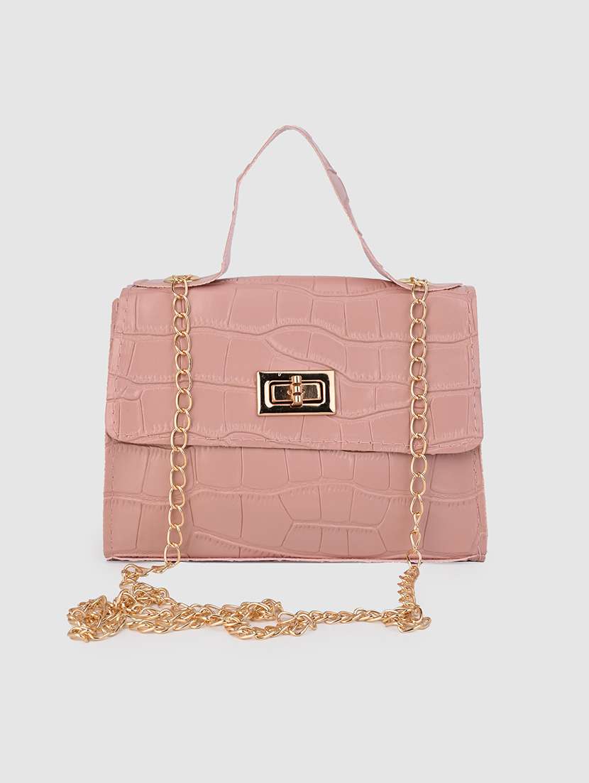 pink pu sling bag - 21390859 -  Standard Image - 1