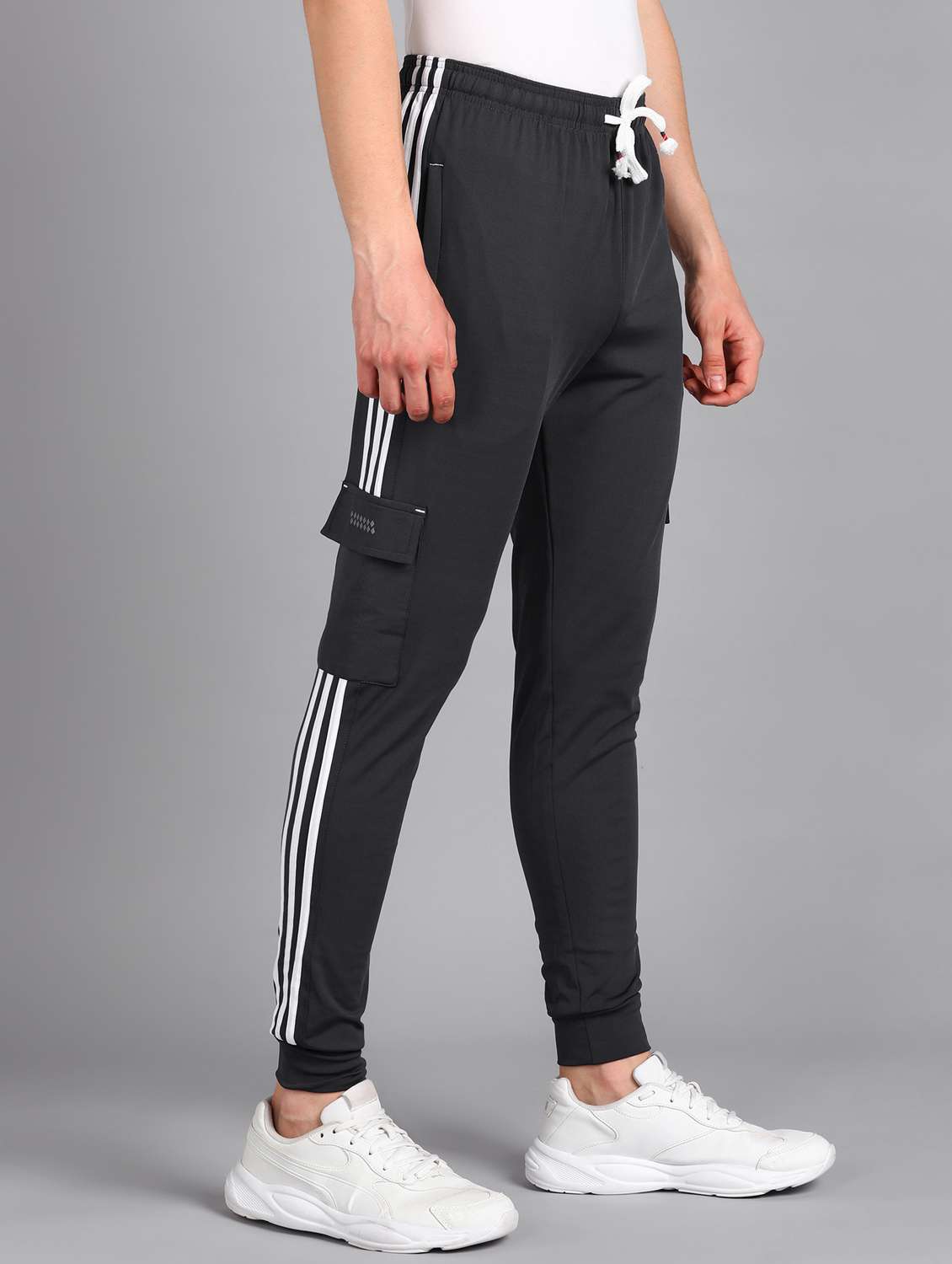 men mid rise side taped joggers  - 21391146 -  Standard Image - 1