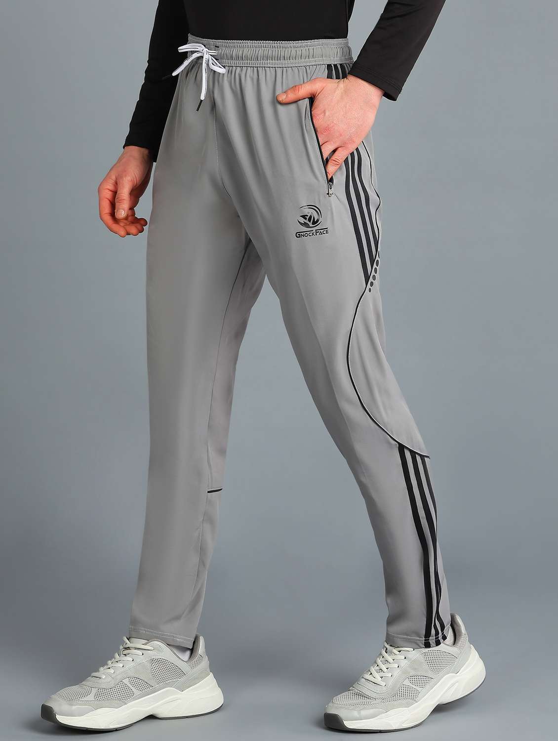 men mid rise side taped full length track pant - 21391171 - Zoom Image - 0