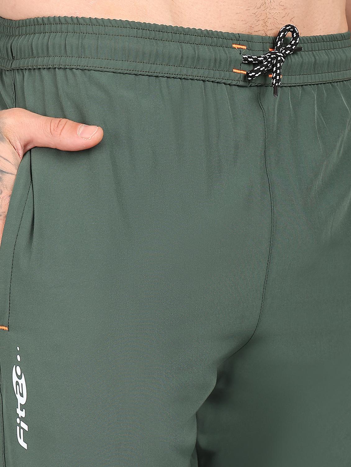 men green polyester full length track pant - 21391213 - Standard Image - 4