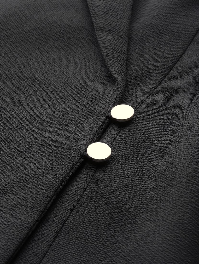 women grey polyester casual blazer - 21391230 - Standard Image - 4