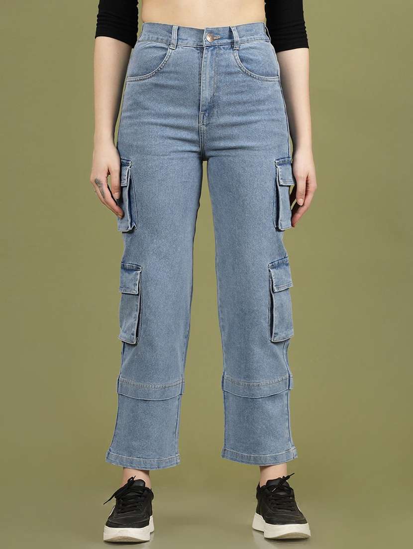 women's high rise solid cargo  - 21391283 -  Standard Image - 1