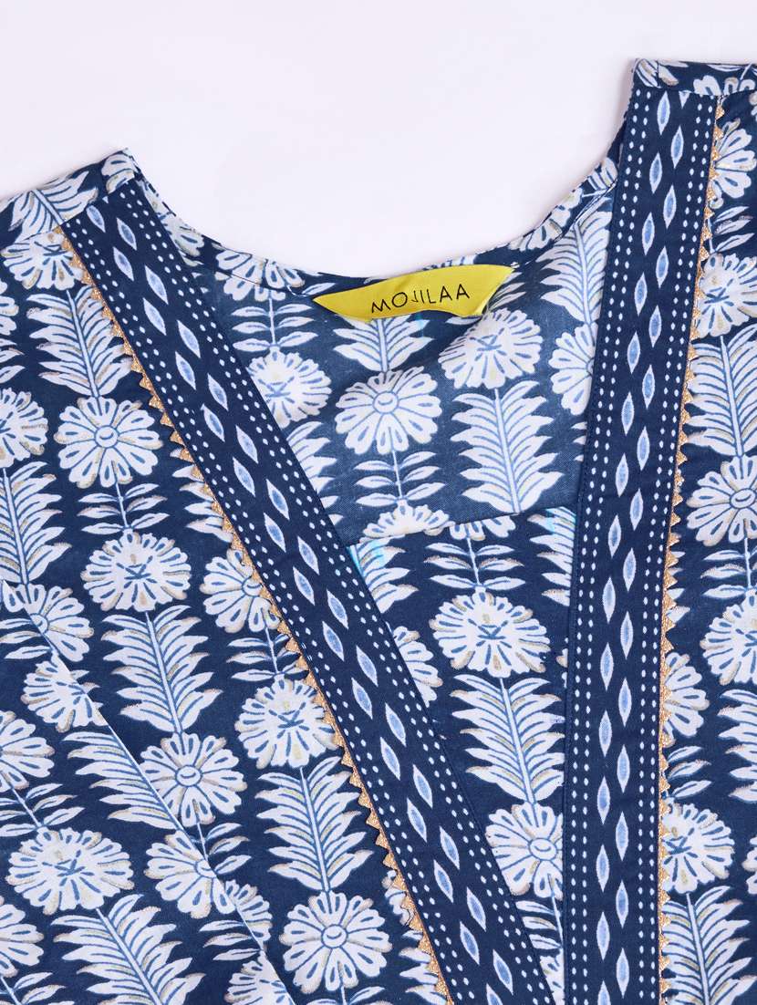 women floral kurta palazzo set with dupatta - 21391325 -  Standard Image - 4