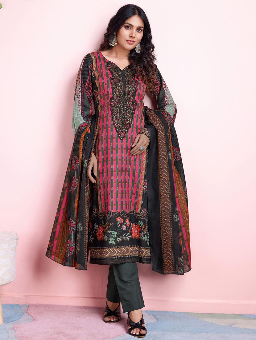 women black embroidered suit set - 21391361 - Standard Image - 1