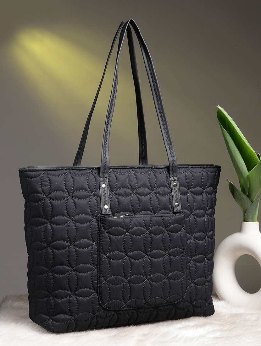 women leatherette tote bag