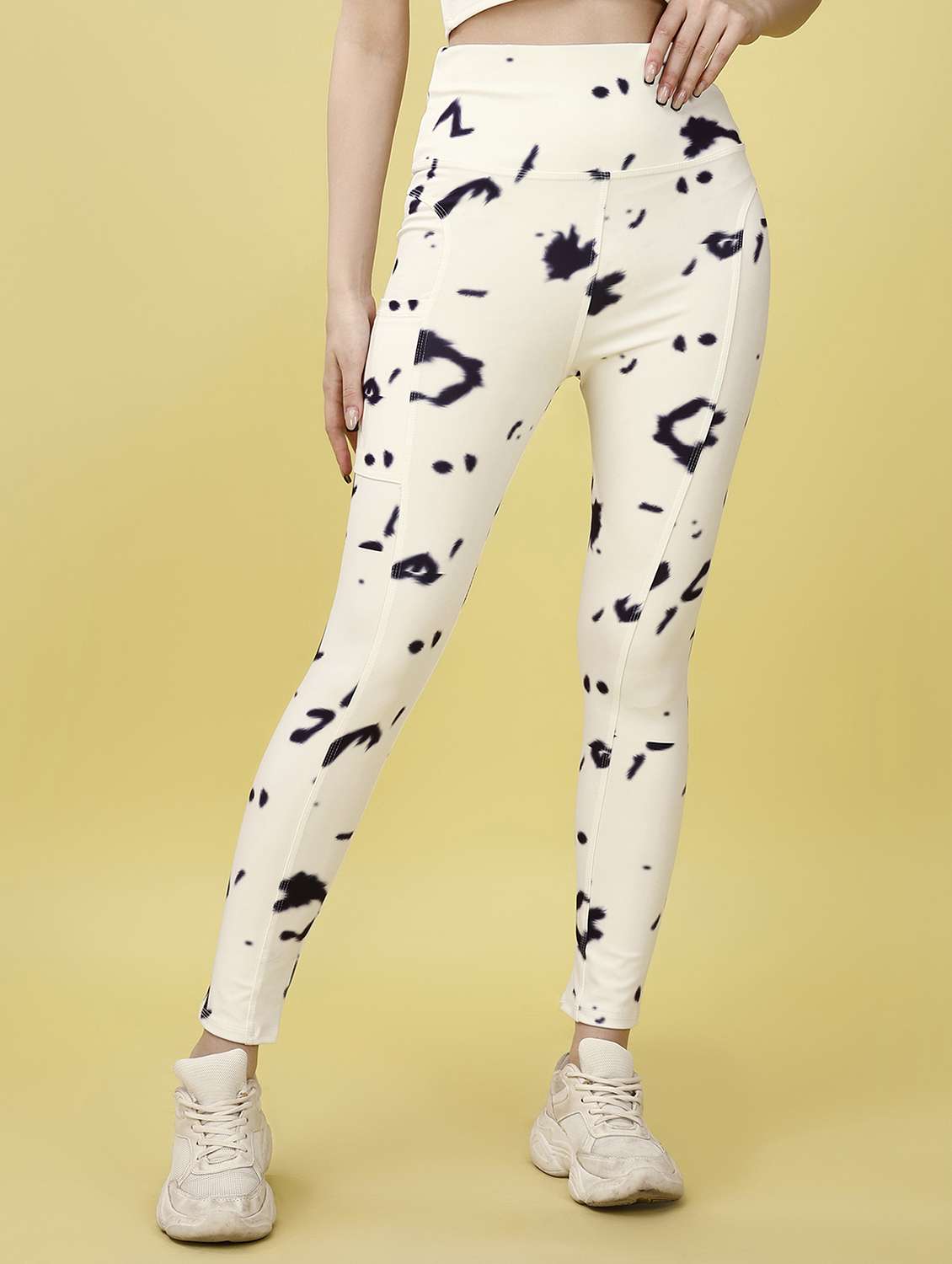 women tie & dye high rise tights