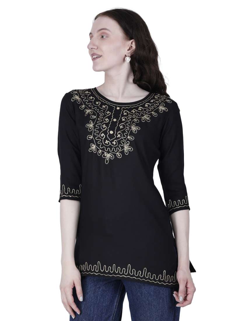 women embroidered rayontunic - 21391811 - Standard Image - 1