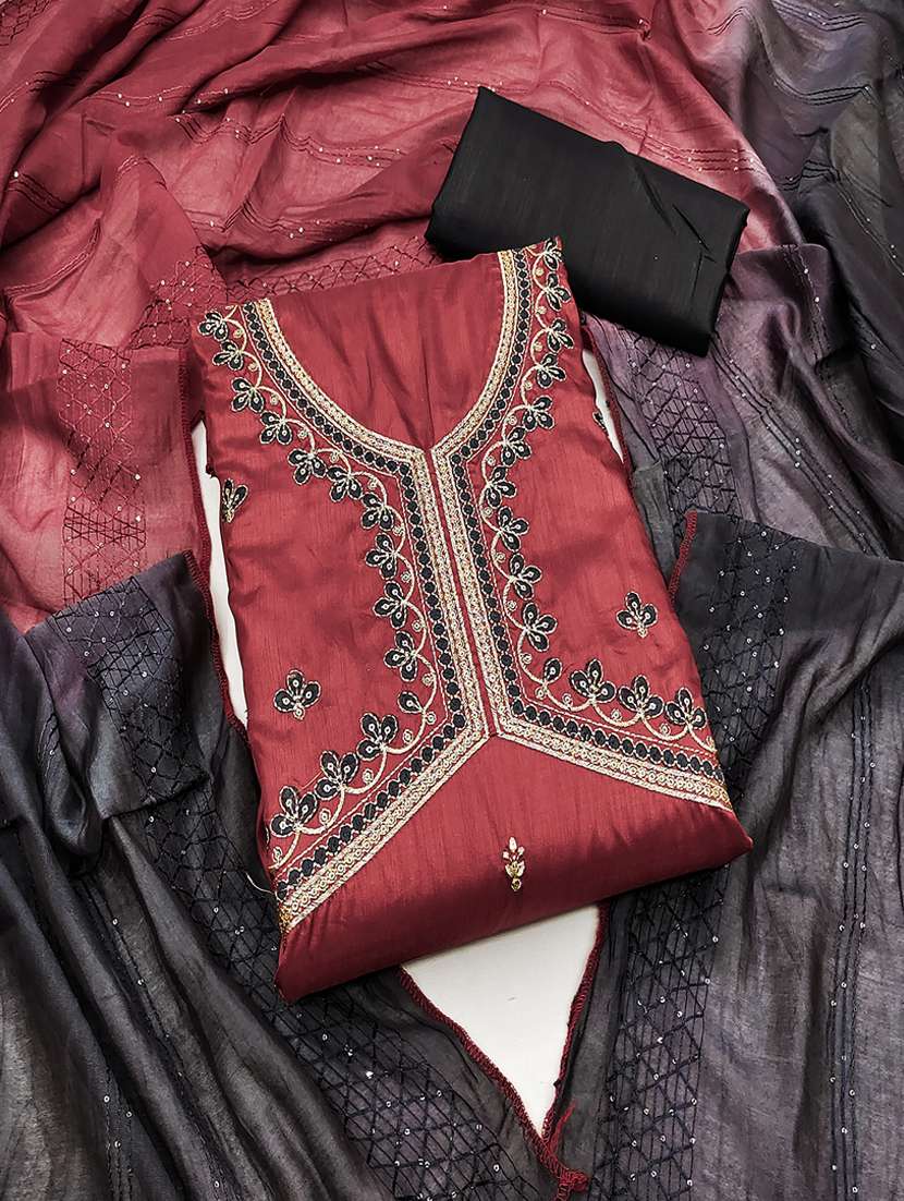 women embroidered unstitched suits