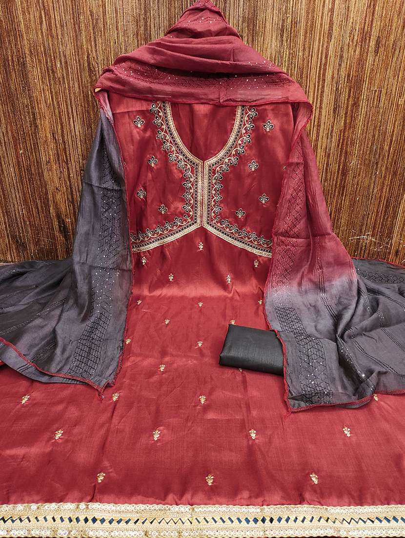 Women Embroidered Unstitched Suits - 21391857 -  Standard Image - 1