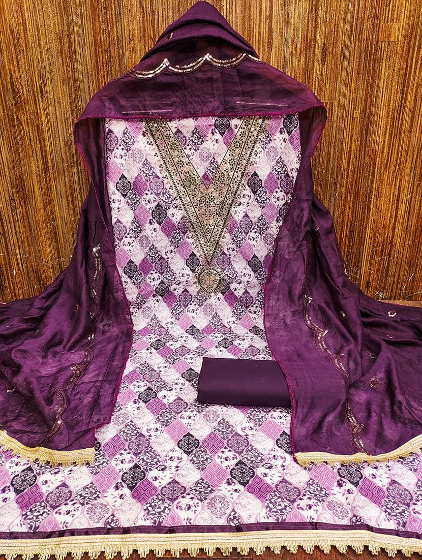 women embroidered unstitched suits - 21391859 - Standard Image - 1