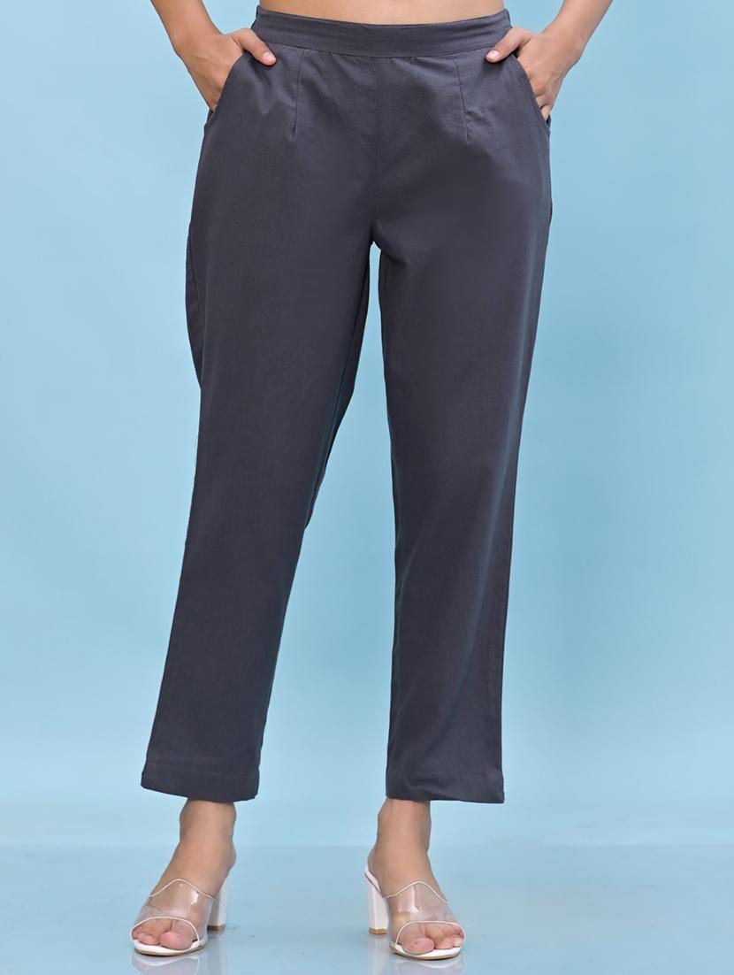 women solid mid rise tailored pant - 21391945 -  Zoom Image - 0