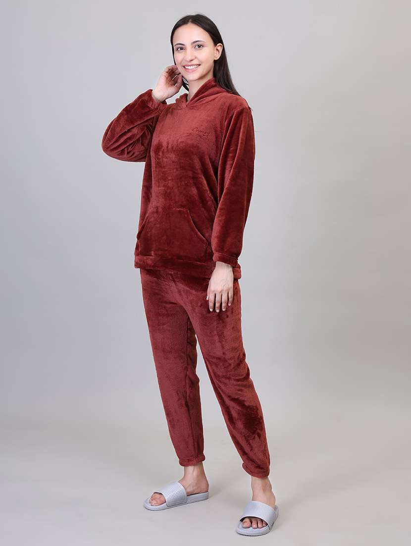 women brown wool pyjama set - 21391975 -  Standard Image - 1