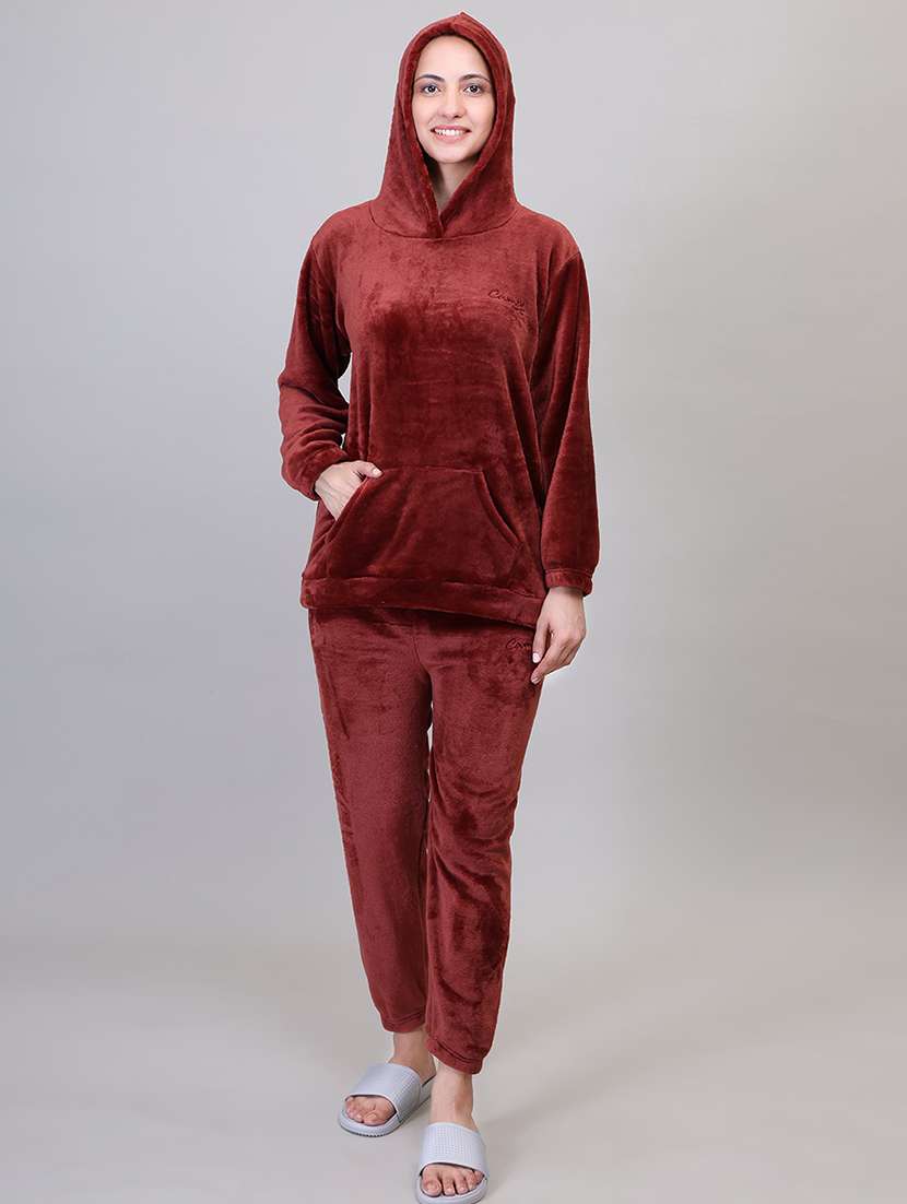 women brown wool pyjama set - 21391975 -  Standard Image - 4