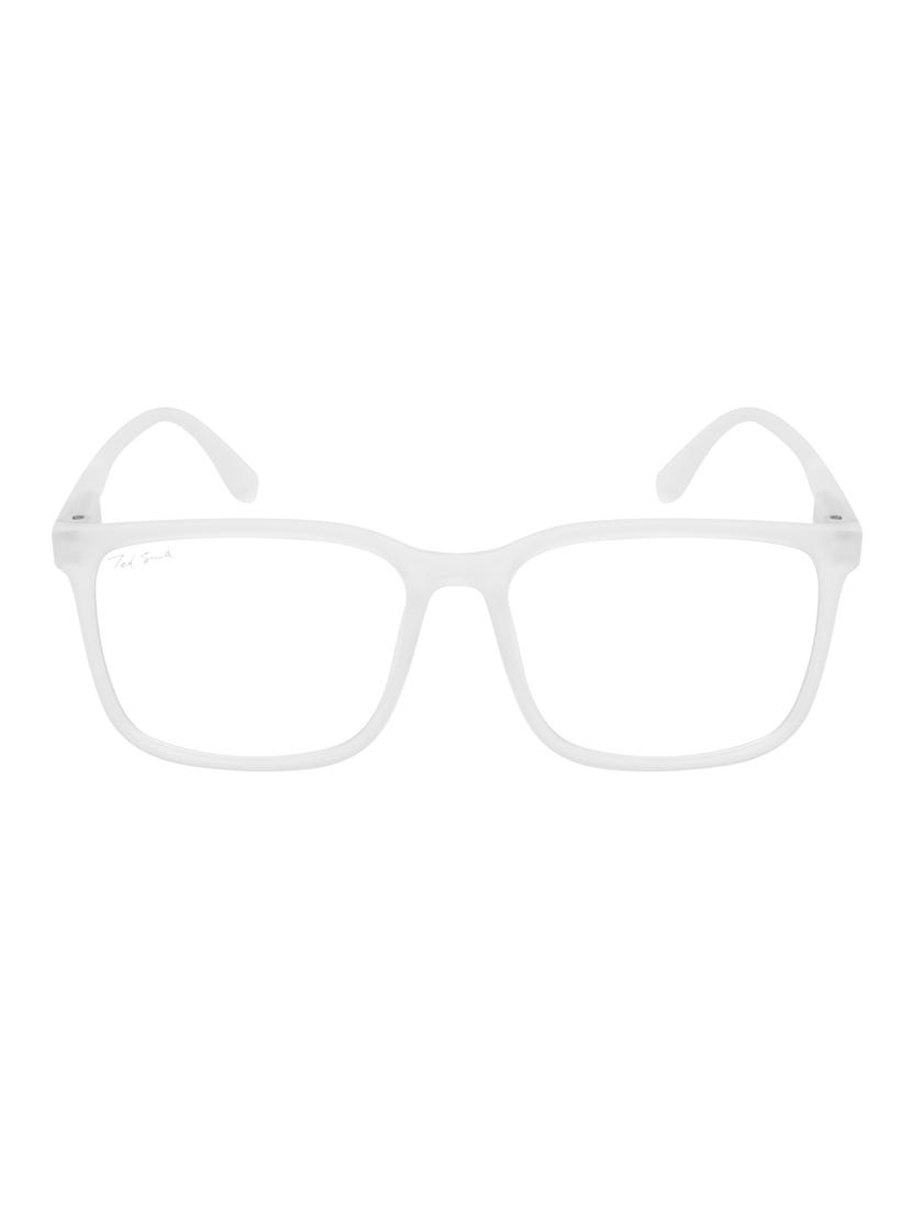 ted smith hustle bluecut & antiglare computer eyeglasses| wayfarer|blue light blocking| white casual spectacles| 54-18-140 - 21392038 -  Standard Image - 1