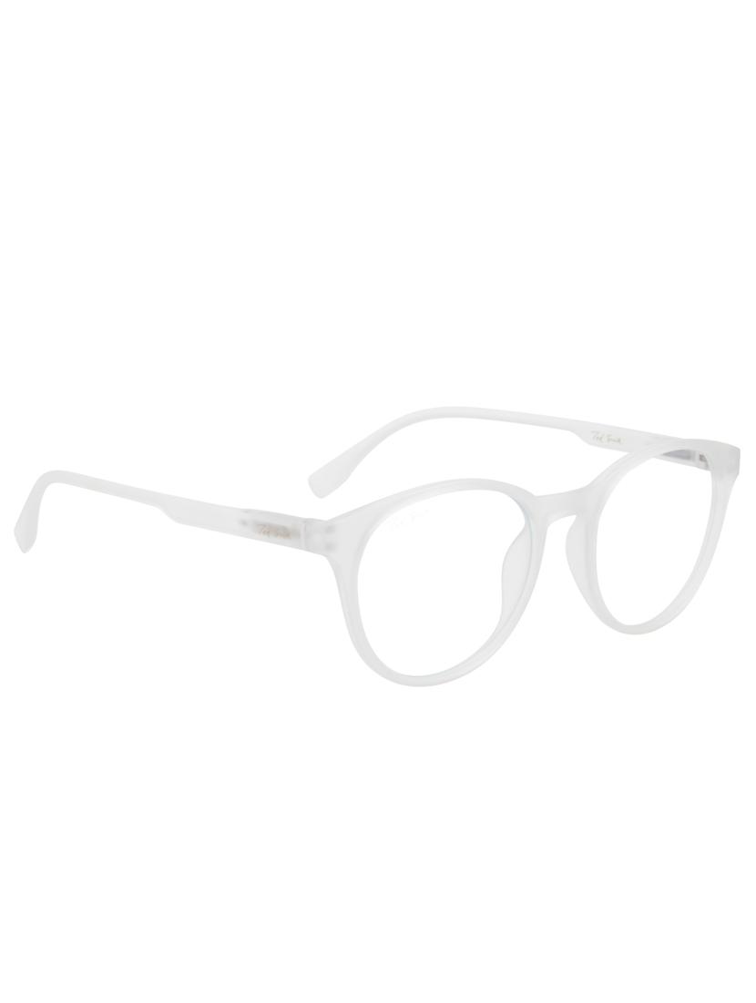 ted smith hustle bluecut & antiglare computer eyeglasses| round|blue light blocking| white casual spectacles| 50-19-140 - 21392041 -  Standard Image - 1