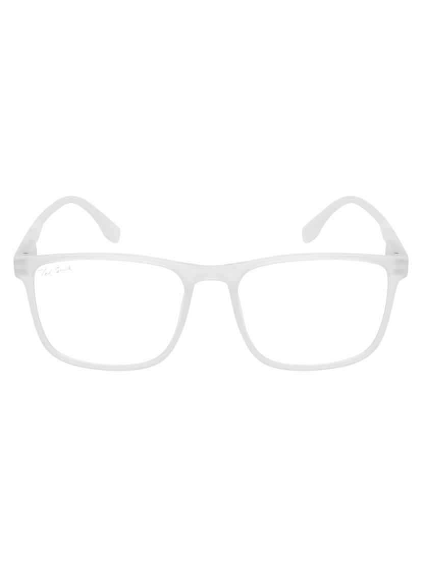 ted smith hustle bluecut & antiglare computer eyeglasses| wayfarer|blue light blocking| white casual spectacles| 53-18-140 - 21392043 - Standard Image - 1