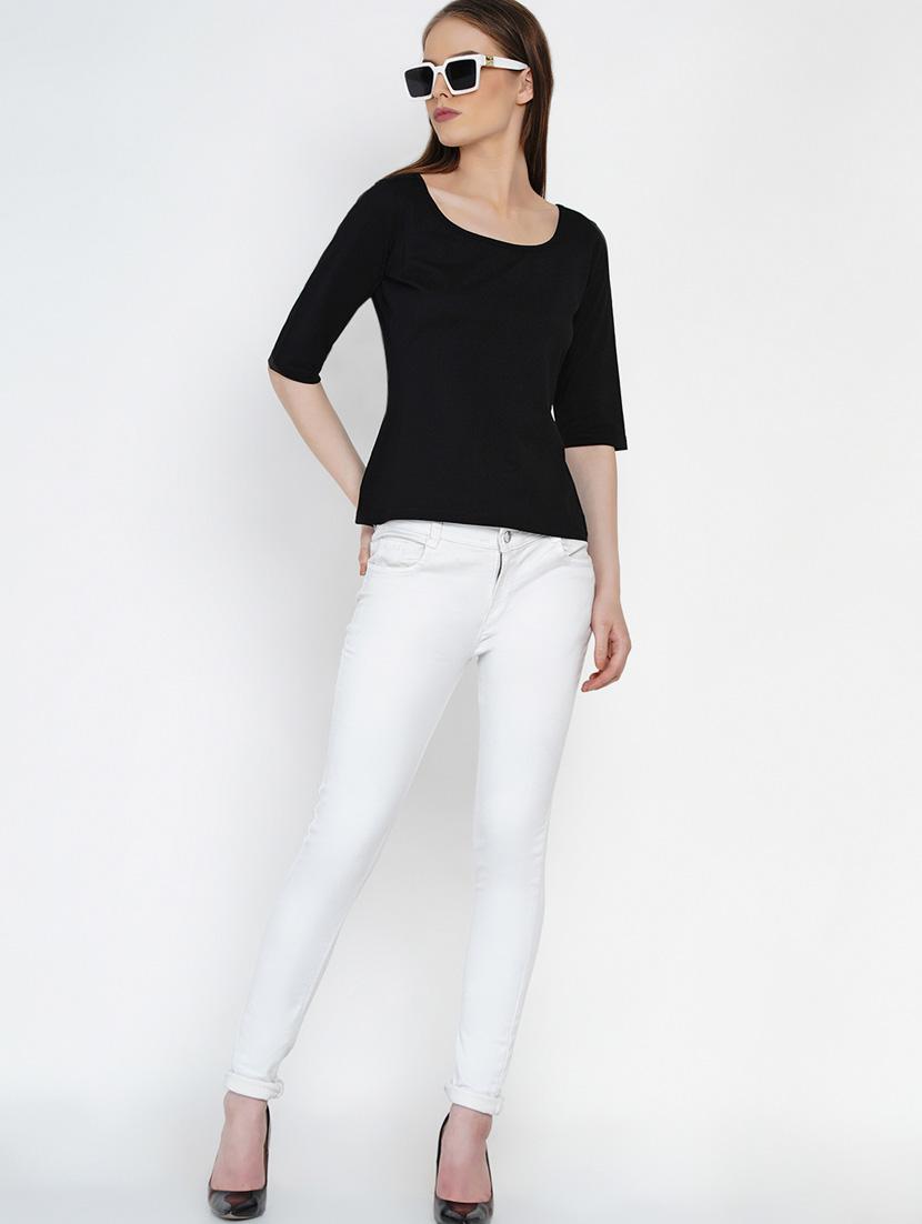 black cotton regular top - 21392300 - Standard Image - 4