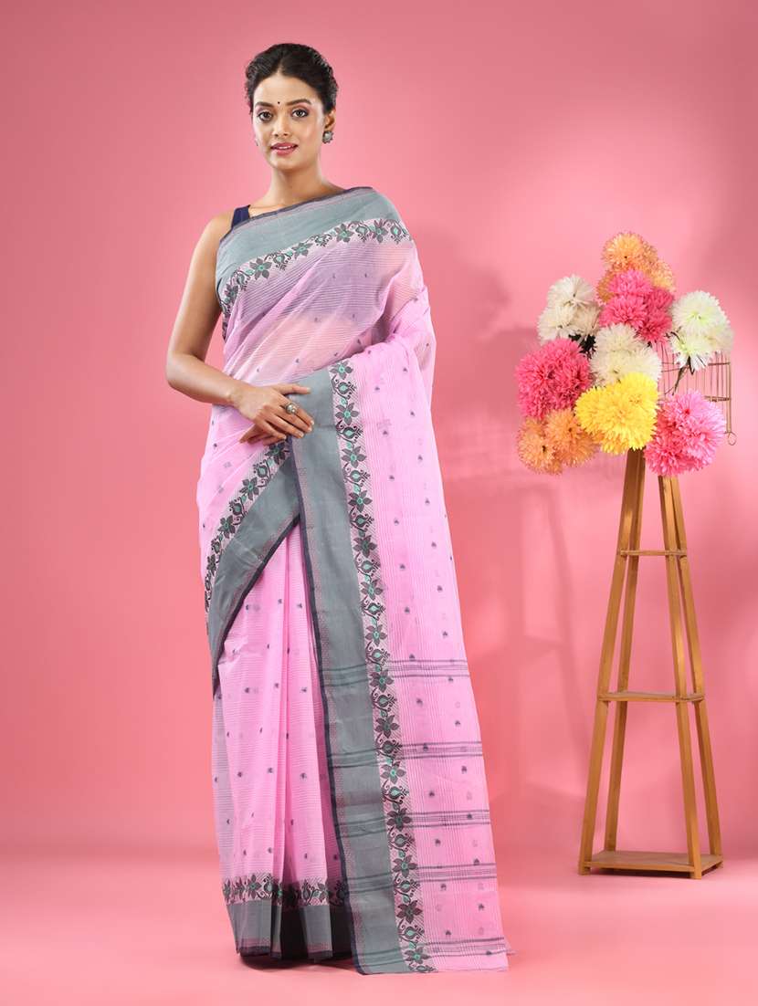 women self design tant saree