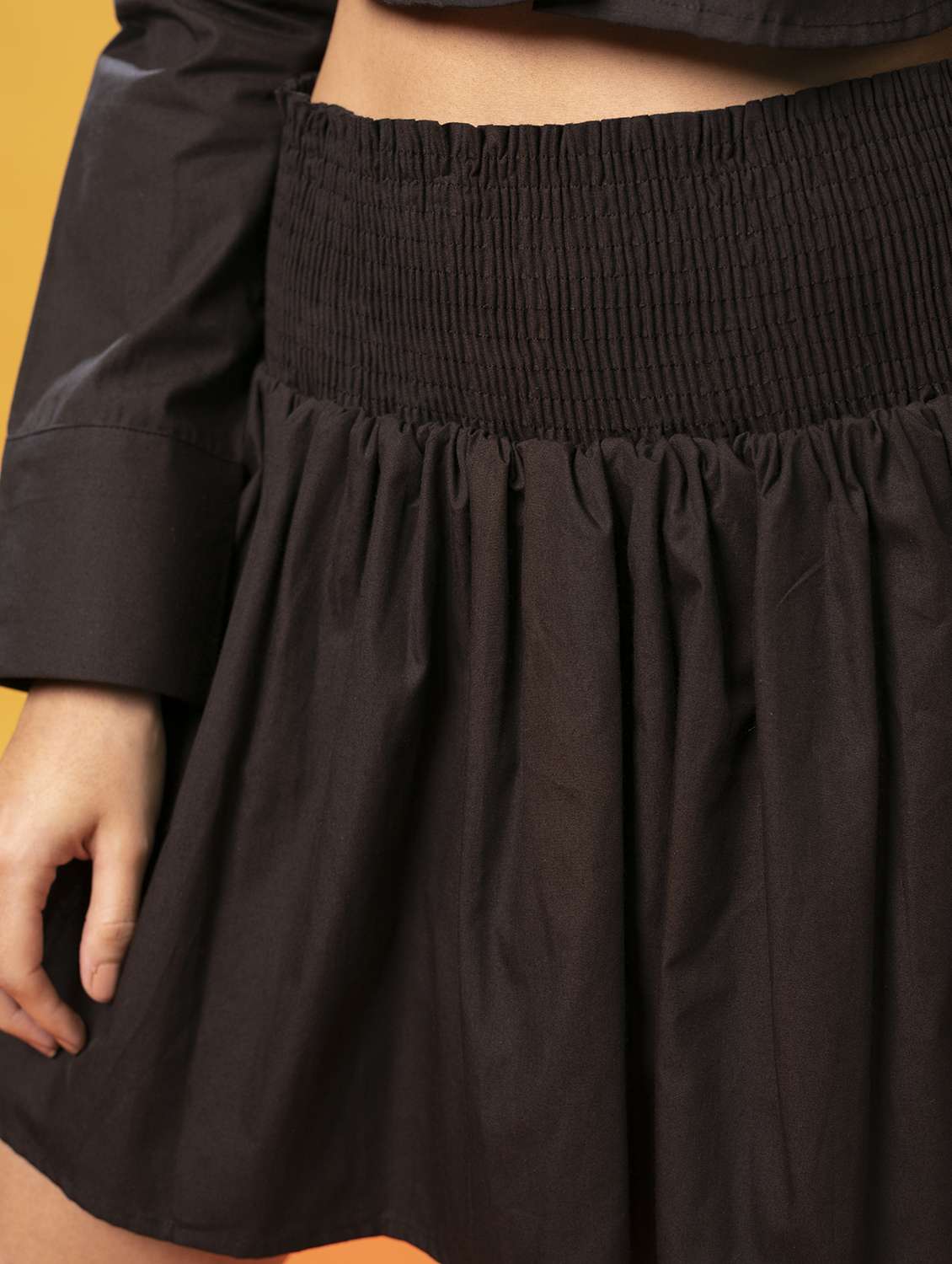 women solid mid rise flared skirt - 21393213 -  Standard Image - 4