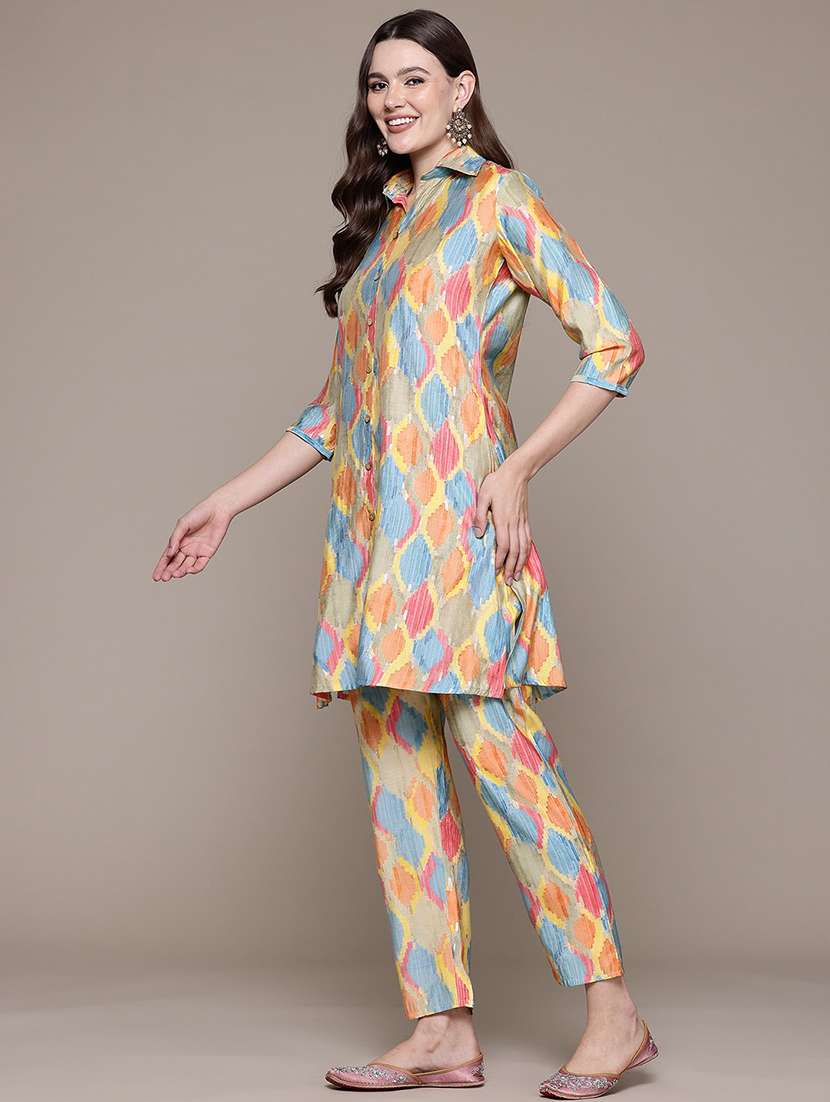 women multi color printed co-ord sets - 21393218 -  Standard Image - 1