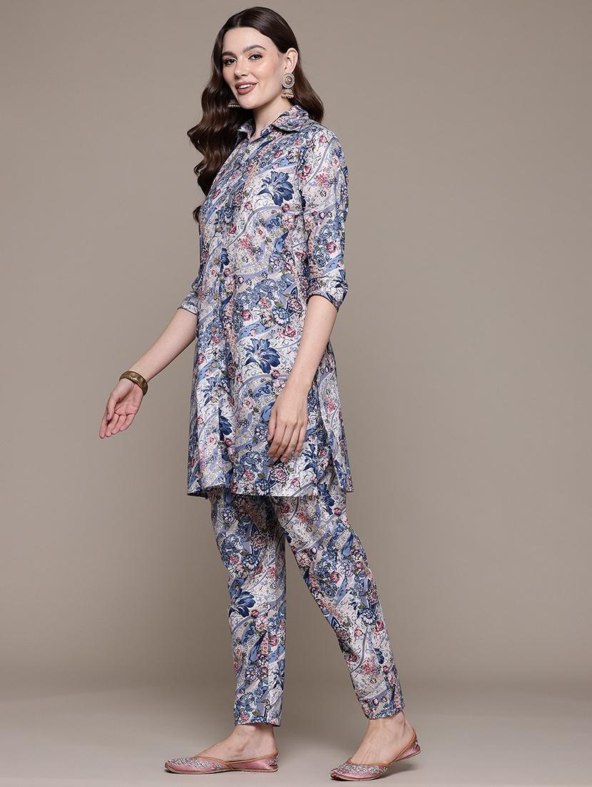 women printed ethnic co-ord set - 21393222 -  Standard Image - 1