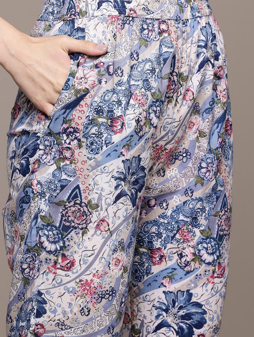 women printed ethnic co-ord set - 21393222 - Standard Image - 4