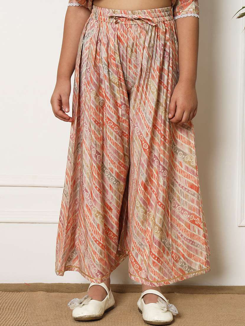 girls printed kurta palazzo set  - 21393238 -  Standard Image - 4