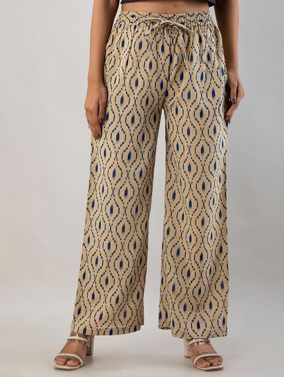 women printed mid rise palazzo - 21393257 -  Zoom Image - 0