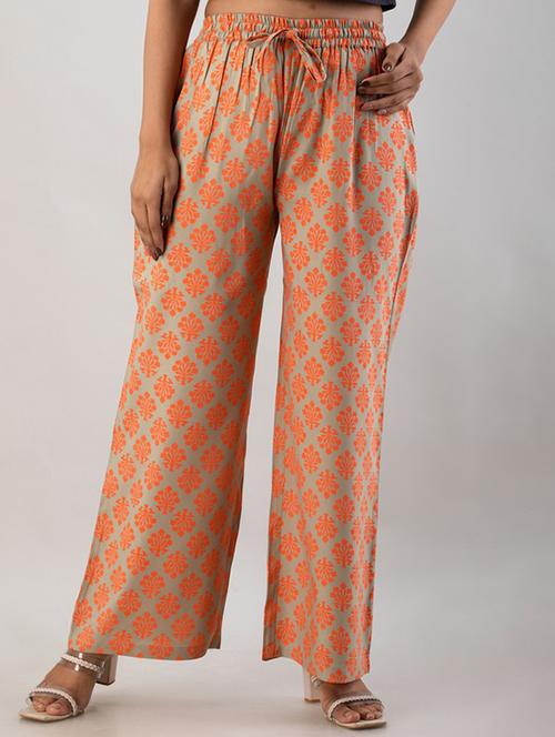 women grey viscose palazzo - 21393258 -  Standard Image - 0