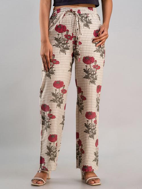 women printed mid rise palazzo - 21393262 - Standard Image - 0