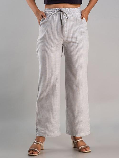 women striped mid rise palazzo - 21393275 - Standard Image - 0