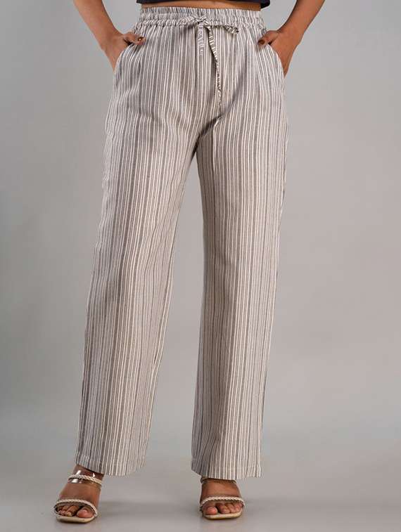 women white cotton blend palazzo - 21393276 - Zoom Image - 0