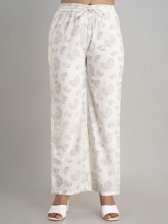 women white viscose palazzo - 21393298 -  Zoom Image - 0