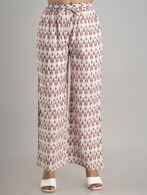 women white viscose palazzo - 21393302 -  Standard Image - 0