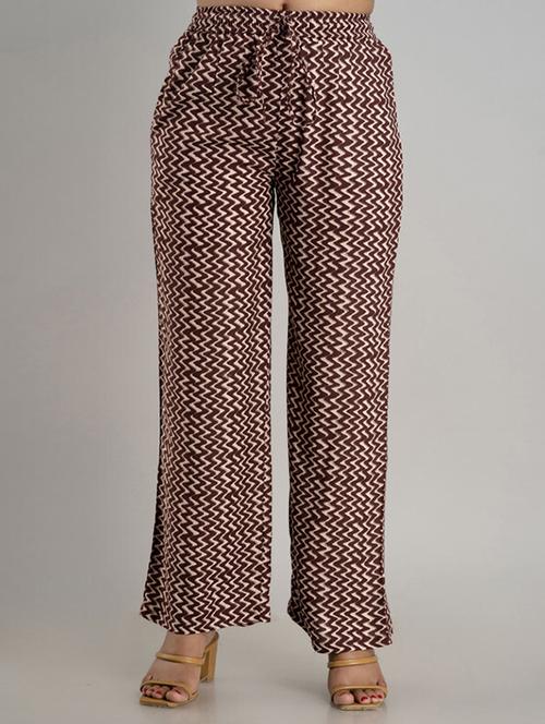 women printed mid rise palazzo - 21393304 - Standard Image - 0