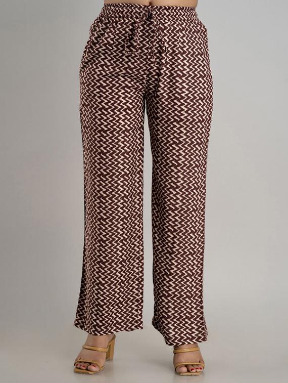 women printed mid rise palazzo - 21393304 - Zoom Image - 0