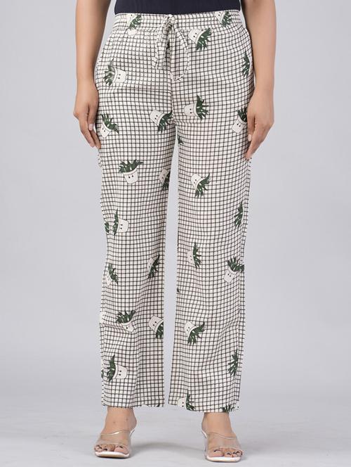 women printed mid rise palazzo - 21393315 -  Standard Image - 0