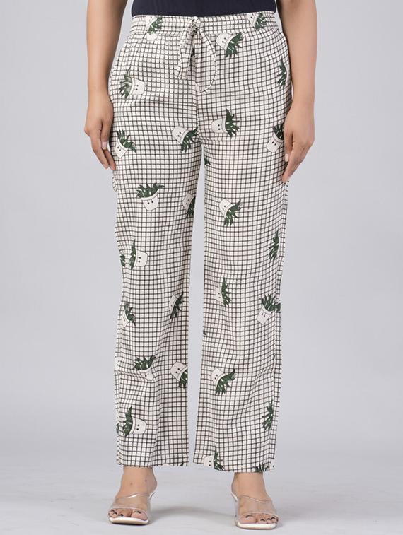 women printed mid rise palazzo - 21393315 -  Zoom Image - 0