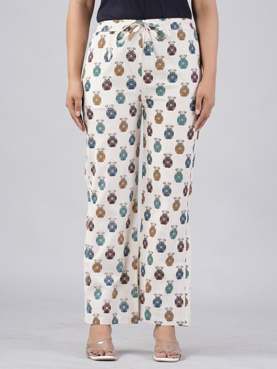 women printed mid rise palazzo - 21393316 - Zoom Image - 0
