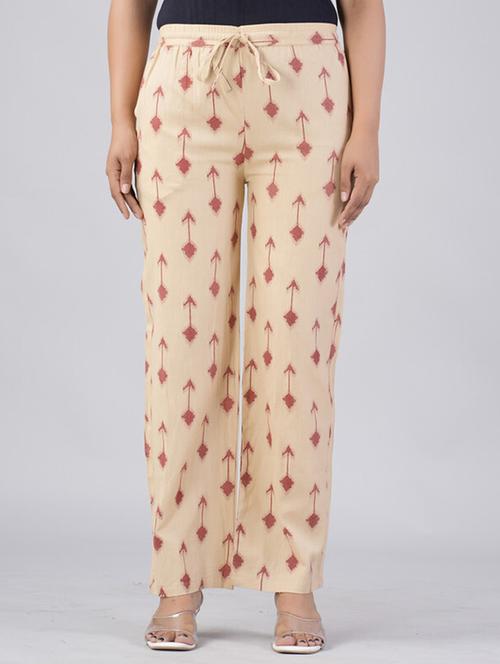 women printed mid rise palazzo - 21393318 - Standard Image - 0