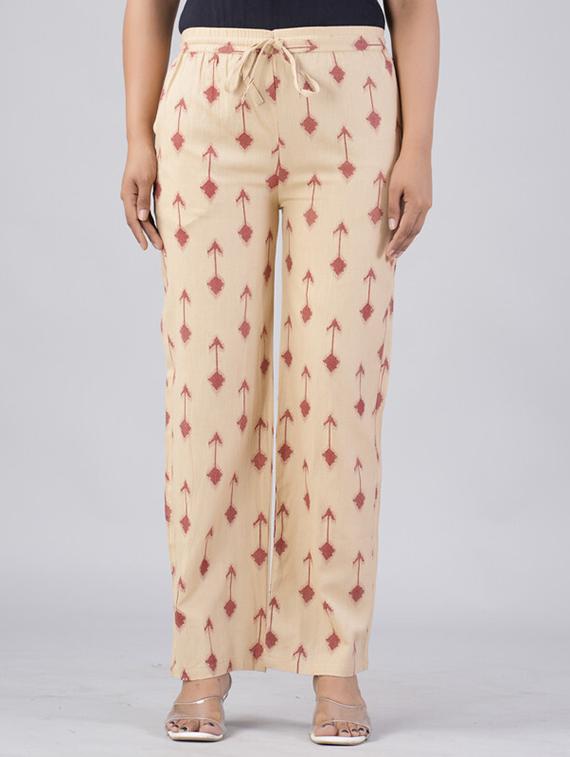 women printed mid rise palazzo - 21393318 - Zoom Image - 0