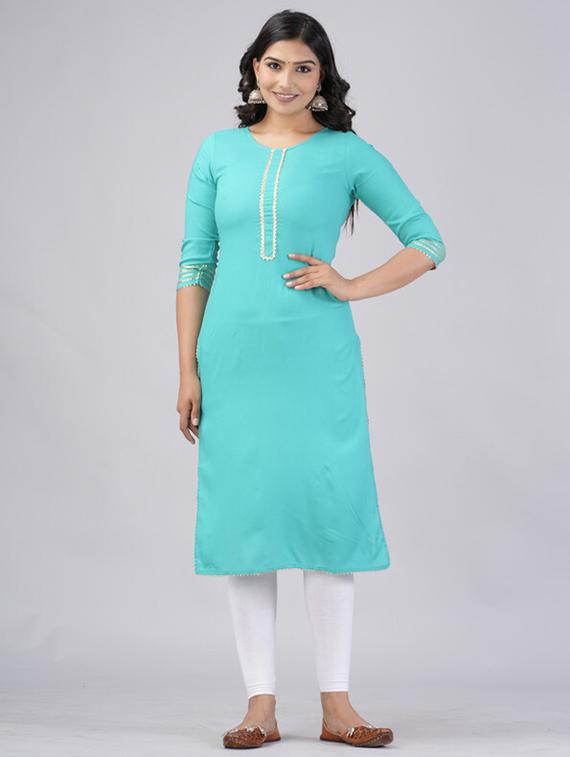 women solid straight kurta - 21393350 - Zoom Image - 0