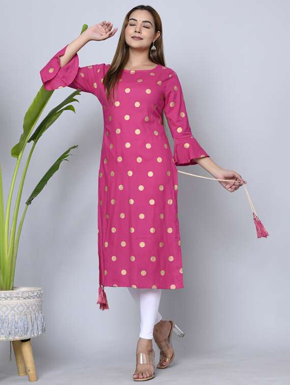 women printed straight kurta - 21393381 - Standard Image - 1