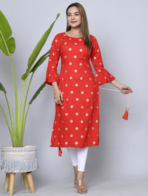women printed straight kurta - 21393382 - Standard Image - 0