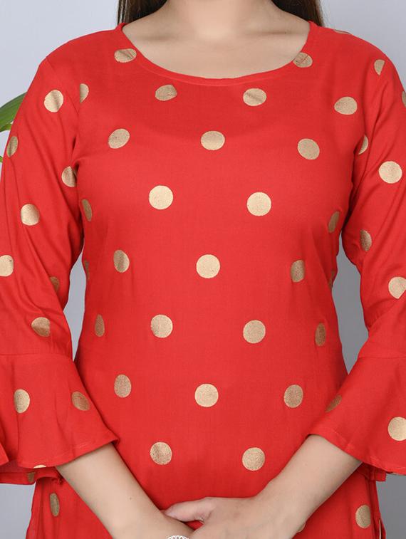 women printed straight kurta - 21393382 - Standard Image - 4