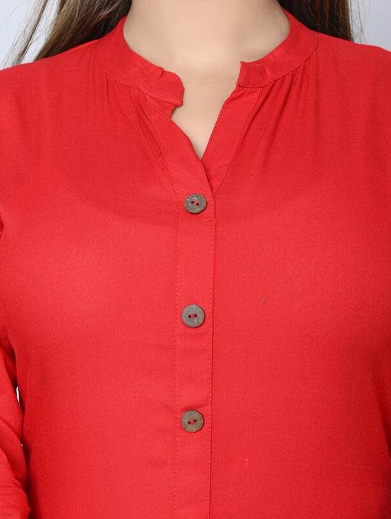women red kurta palazzo set with dupatta - 21393414 - Standard Image - 4