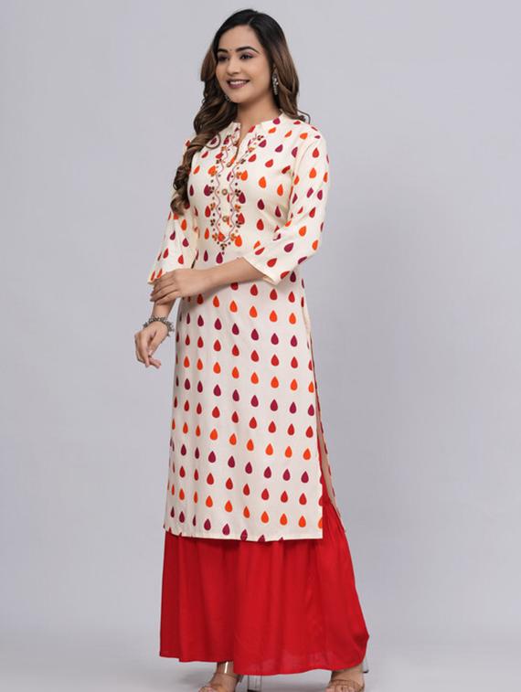 women printed kurta sharara set - 21393457 - Standard Image - 1