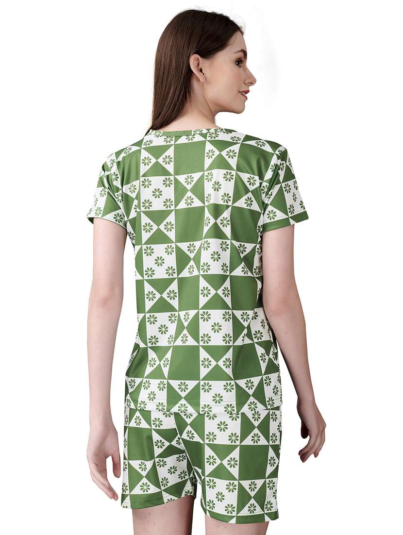 women green cotton shorts set  - 21393936 -  Standard Image - 1